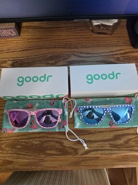 2 Pairs Of Goodr Sunnies - "Your Bathtub Or Mine" And "If These Tikes Could Talk
